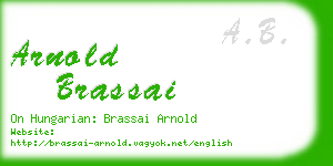 arnold brassai business card